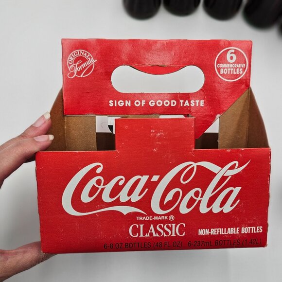 VTG Unopened 1991 Coca-Cola Classic Commemorative Holiday 6-Pack Glass Bottles - Picture 6 of 8